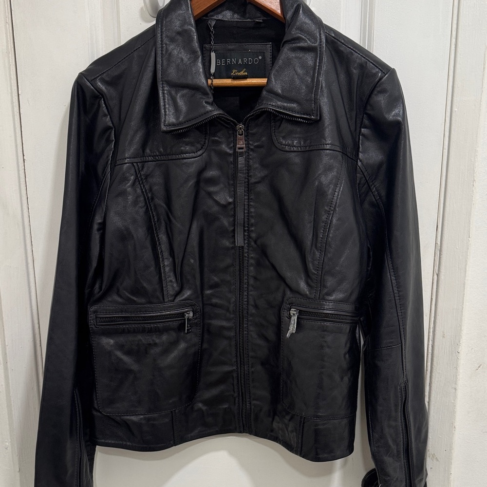 Bernardo Black Leather Jacket